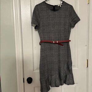 London Style Collection Houndstooth Dress EUC Size 10